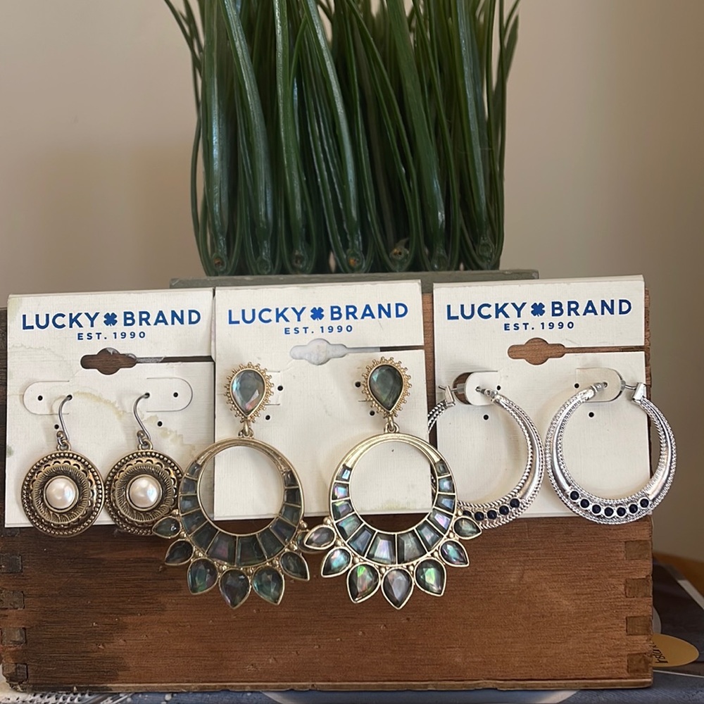 3 sets new Lucky Brand earrings